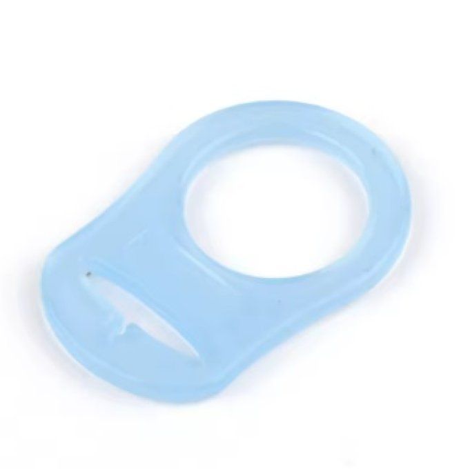 Adaptateur silicone attache tétine - Bleu