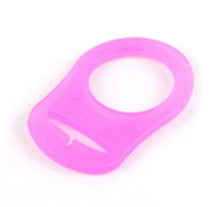 Adaptateur silicone attache tétine - Rose