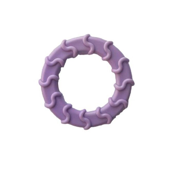 Anneau dentition bébé roue -  Mauve