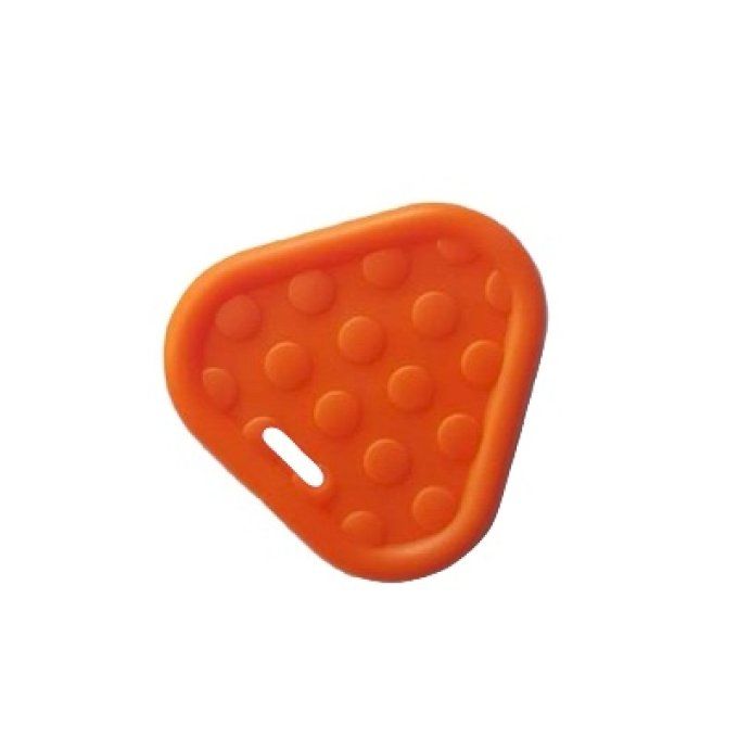 Anneau dentition bébé triangle - Orange