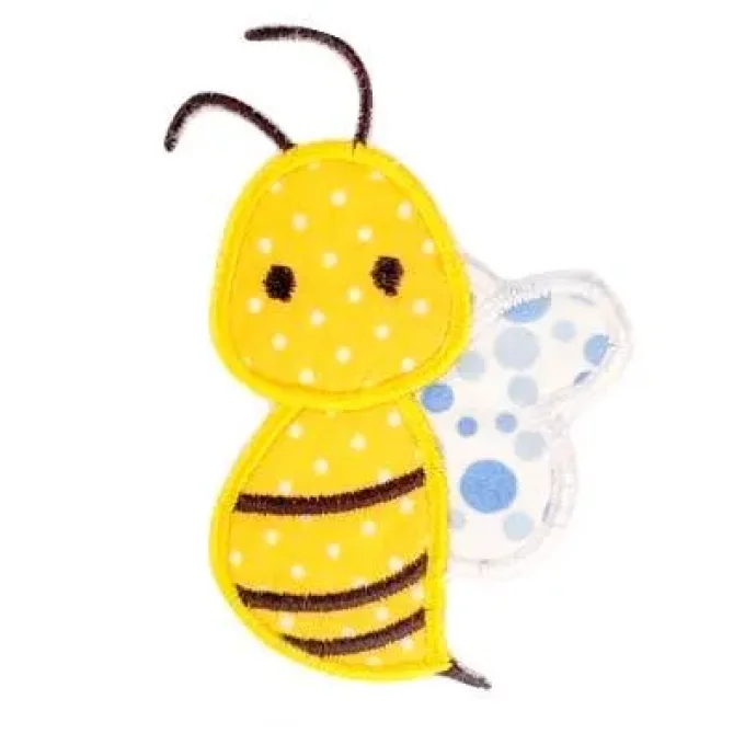 Appliqué broderie coton - Abeille