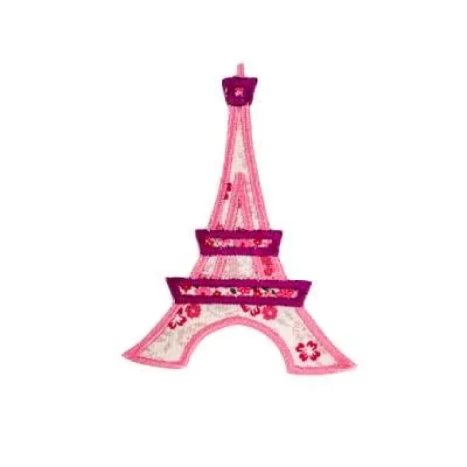 Appliqué broderie coton - Paris et sa Tour Eiffel