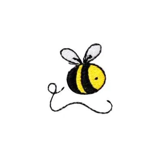 Appliqué broderie fil (mini) - Abeille qui vole