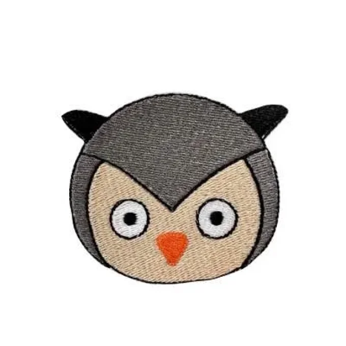 Appliqué broderie fil - Hibou