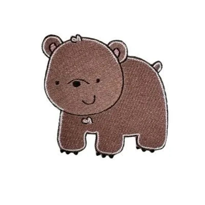 Appliqué broderie fil - Ours marron