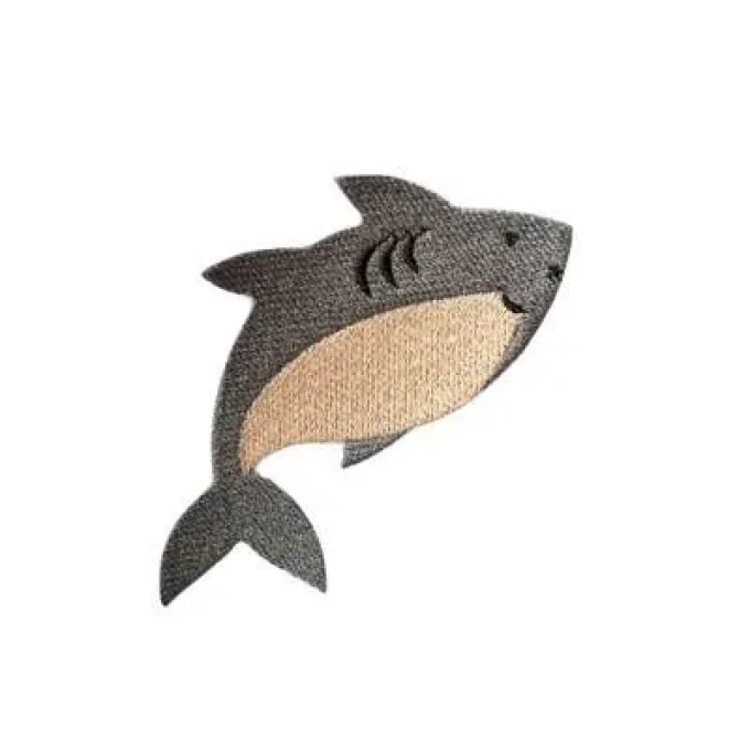 Appliqué broderie fil - Requin des mers