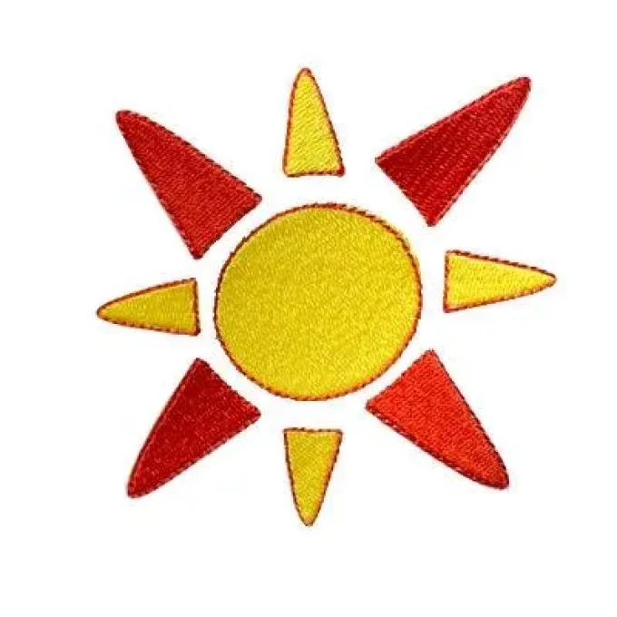 Appliqué broderie fil - Soleil