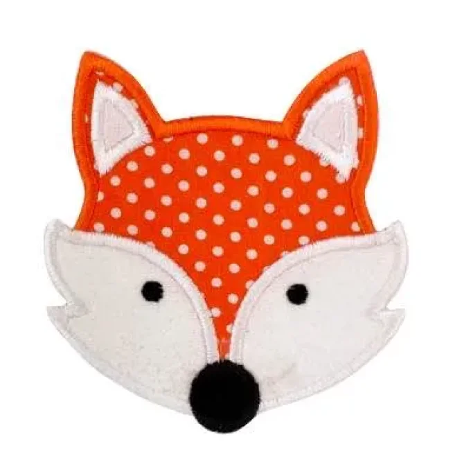 Appliqué broderie fil - Tête de renard