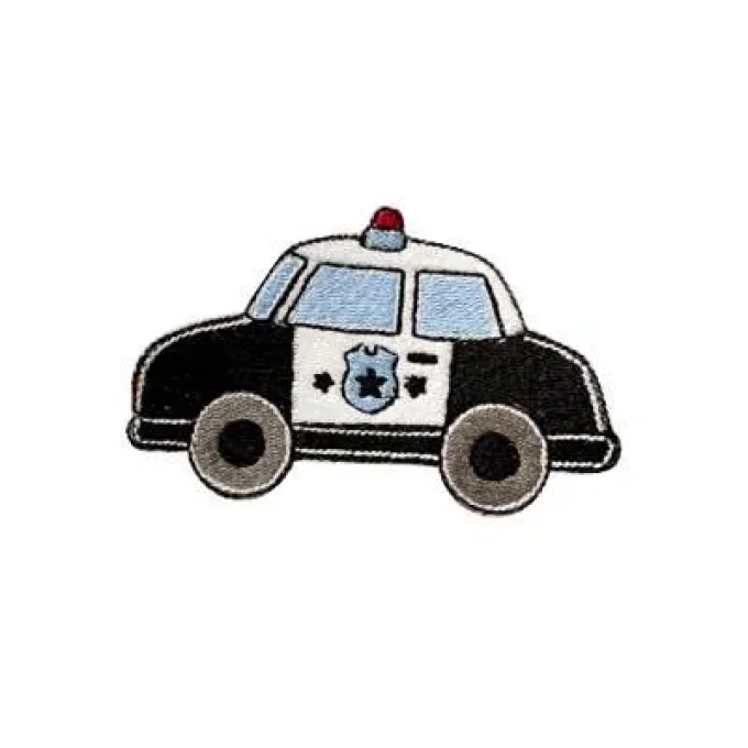 Appliqué broderie fil - Voiture de police gendarme