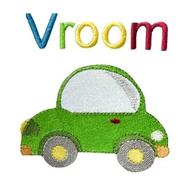 Appliqué broderie fil - Voiture Vroom