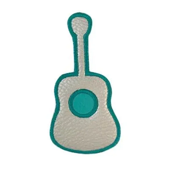 Appliqué broderie simili cuir - Guitare