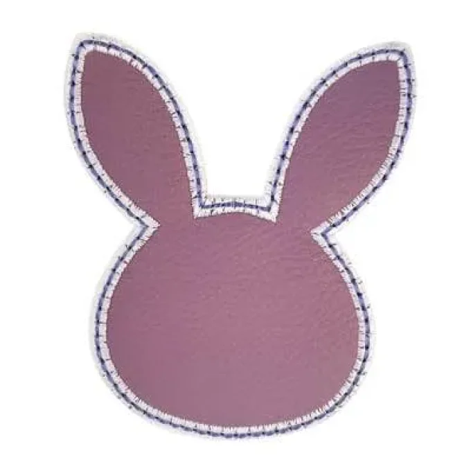 Appliqué broderie simili cuir - Lapin