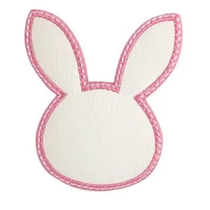 Appliqué broderie simili cuir - Lapin