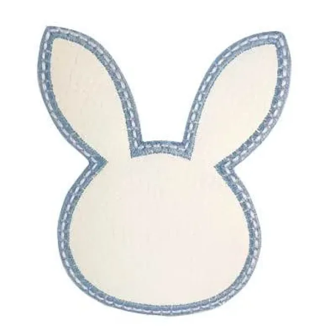 Appliqué broderie simili cuir - Lapin