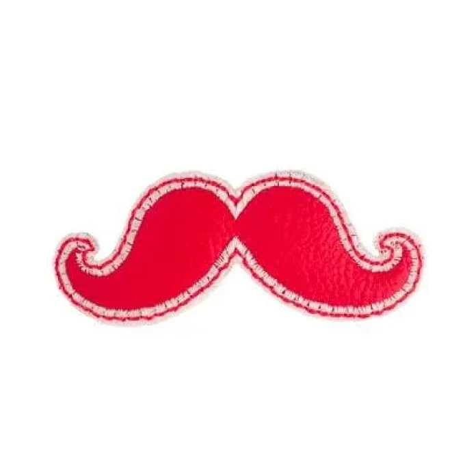 Appliqué broderie simili cuir - Moustache