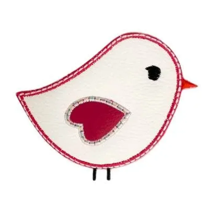 Appliqué broderie simili cuir - Oiseau