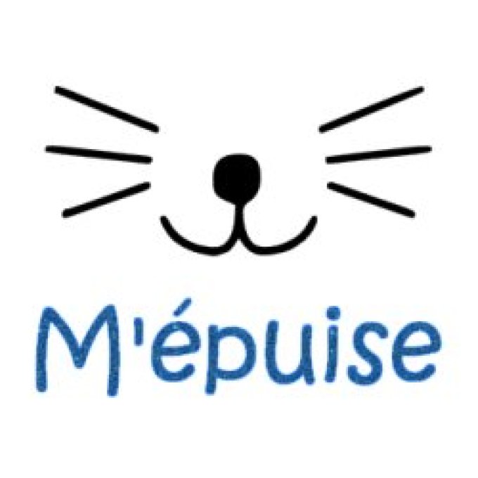 Appliqué Flex "Chat m'épuise