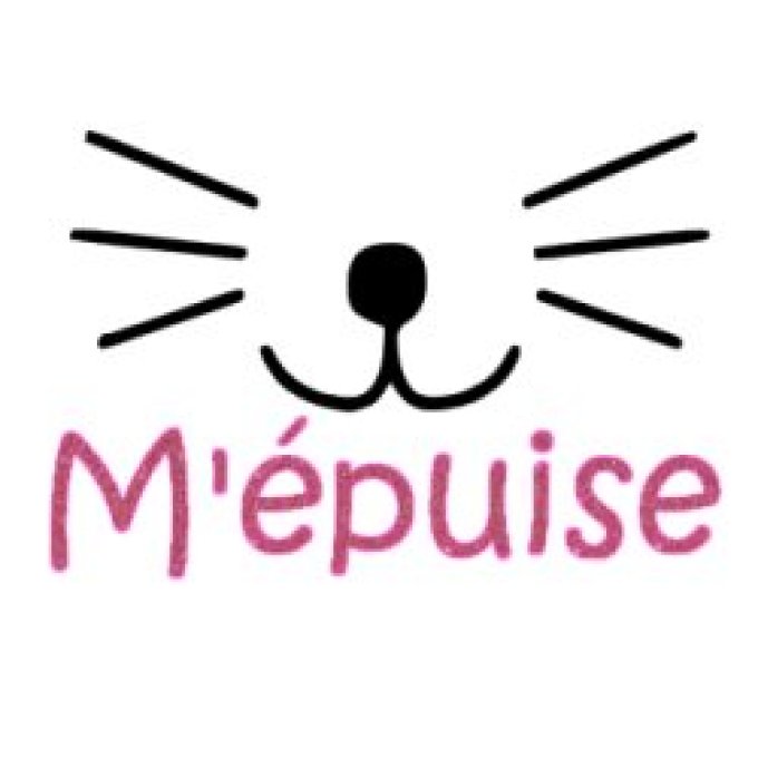 Appliqué Flex "Chat m'épuise