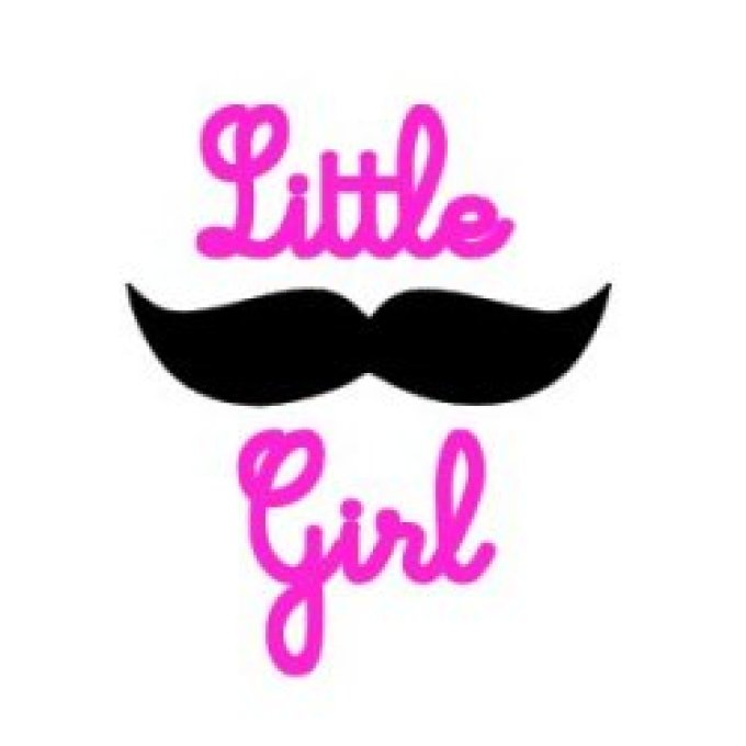 Appliqué Flex moustache little girl