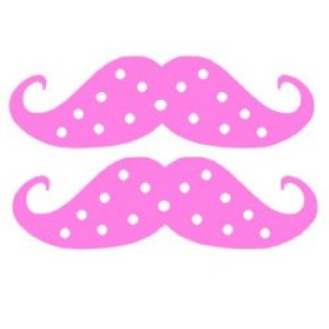 Appliqué Flex moustache pois