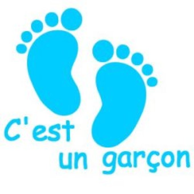 Appliqué Flex pieds bébé c'est un garçon