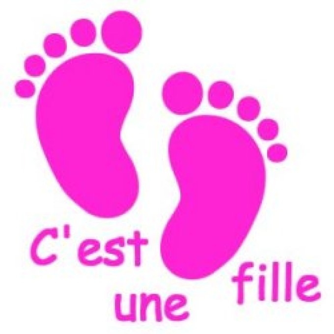 Appliqué Flex pieds bébé c'est une fille