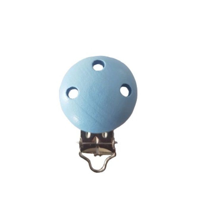 Attache pince clip bois - Bleu clair