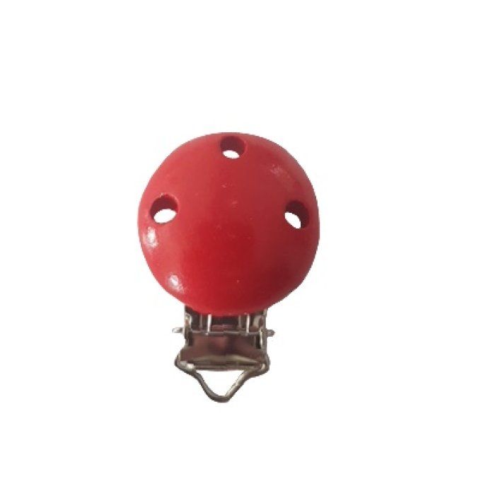 Attache pince clip bois - Rouge