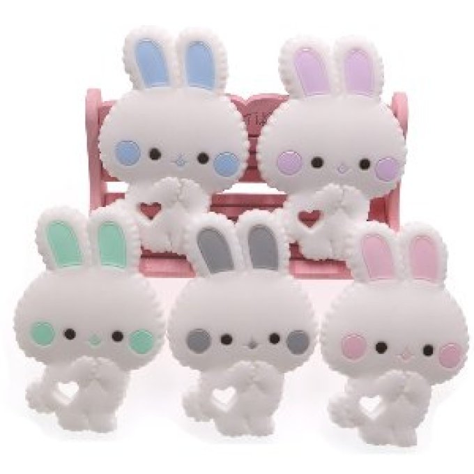 Perle silicone lapin