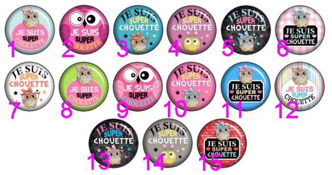 Cabochon je suis super chouette