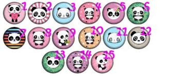 Cabochon panda