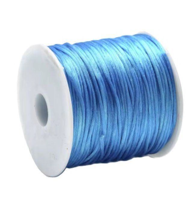 Cordon nylon satiné 1 mm - Bleu