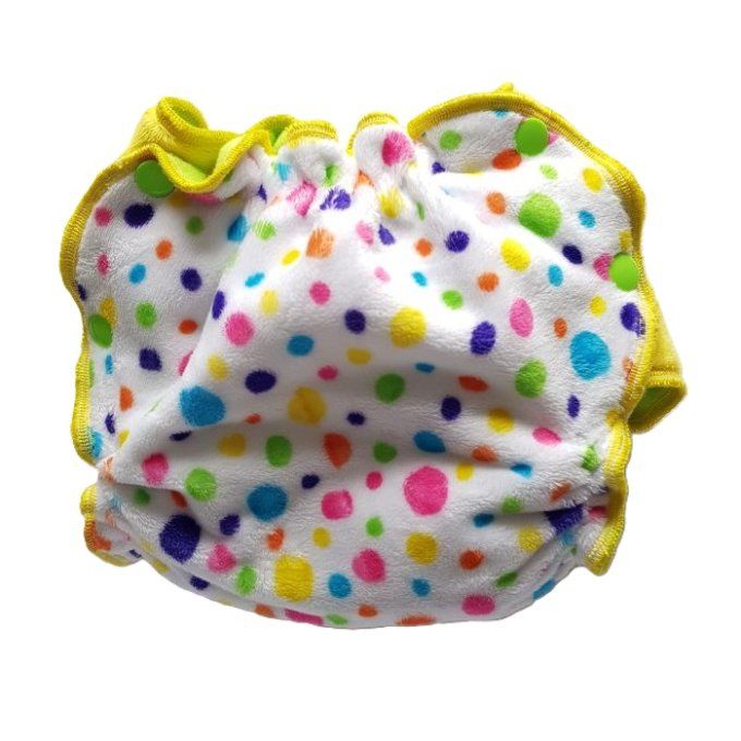 Couche lavable TE2 + insert Taille S - Minky brodé clown 