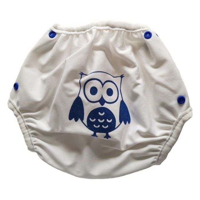 Culotte de protection blanche - Appliqué flex hibou