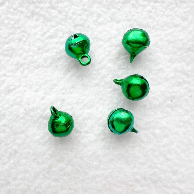 Grelot 10 mm - Lot de 5 - Vert foncé