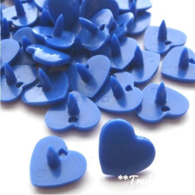 10 Jeux pressions kam coeur  T5 - B16 - Bleu bic