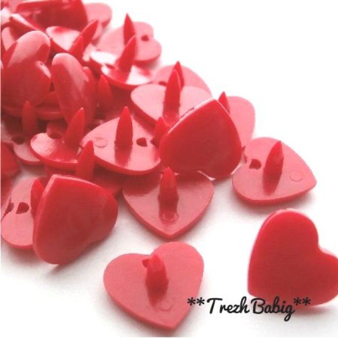 10 Jeux pressions kam coeur  T5 - B54 - Rouge