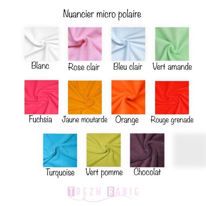 Lingettes lavables bébé bambou polaire - Pack de 10