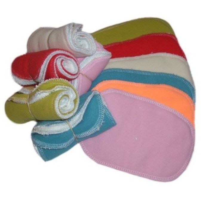 Lingettes lavables bébé bambou polaire - Pack de 10