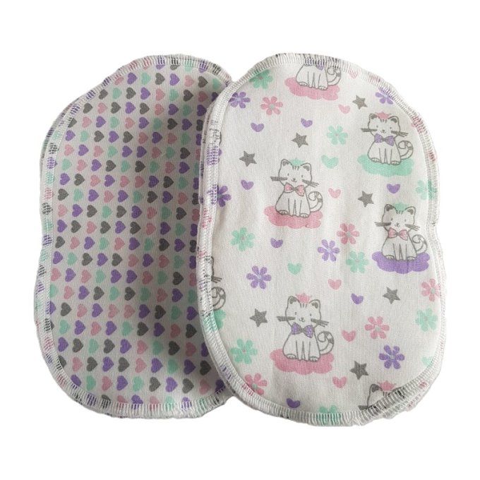 Lingettes lavables bébé coton polaire - Pack de 10 - Ref 16