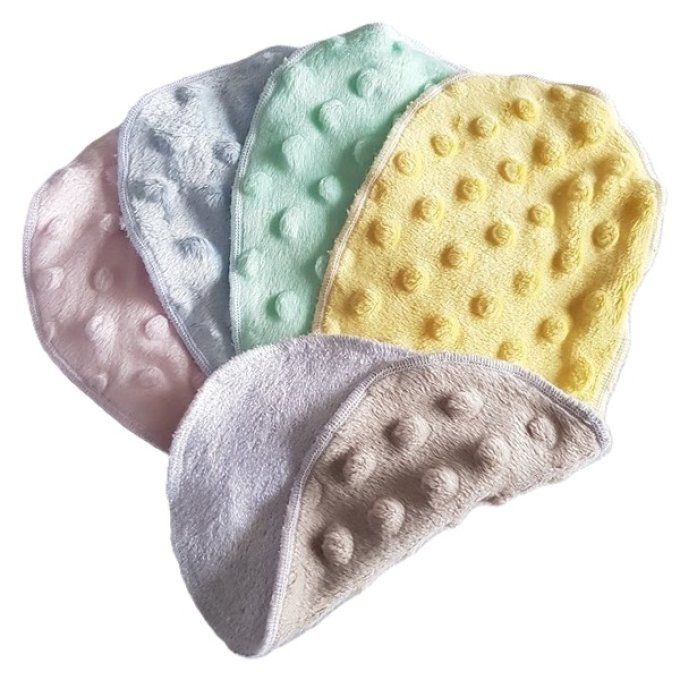 Lingettes lavables bébé Minky bambou - Pack de 5