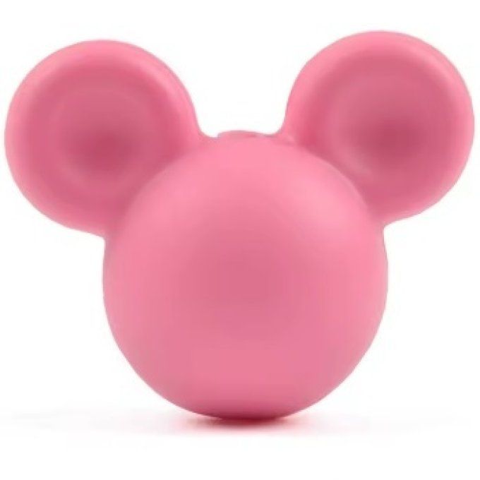 Perle silicone Tête de Mickey - Rose bonbon