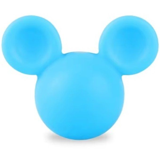 Perle silicone Tête de Mickey - Bleu aqua