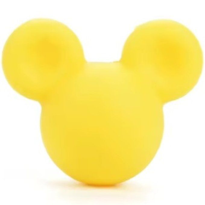 Perle silicone Tête de Mickey - Jaune