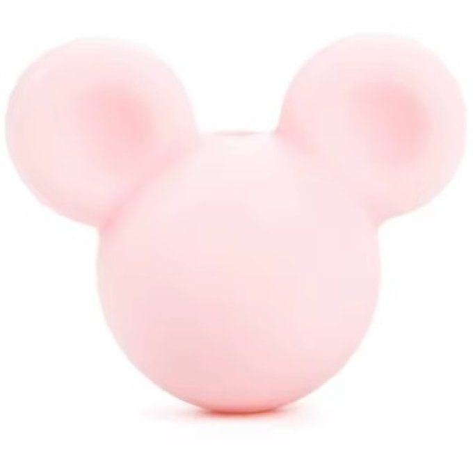 Perle silicone Tête de Mickey - Pastel rose