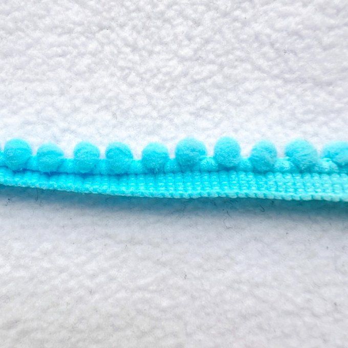 Ruban pompon 5 mm - Bleu