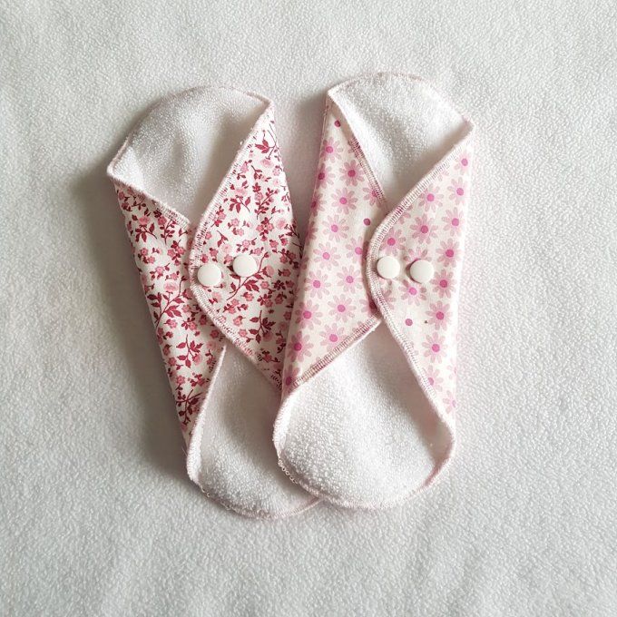 Serviette hygiénique lavable "jour" Lot de 2